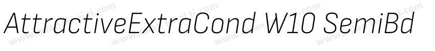 AttractiveExtraCond W10 SemiBd字体转换